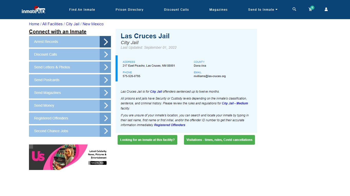 Las Cruces Jail | Inmate Locator